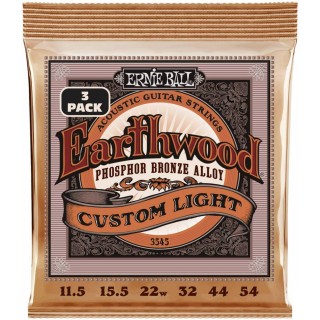 ERNIE BALL 3545  ����� �� 3� ���������� ��� ����������� ������ Earthwood Custom Light Phosp Br (11.5-54)